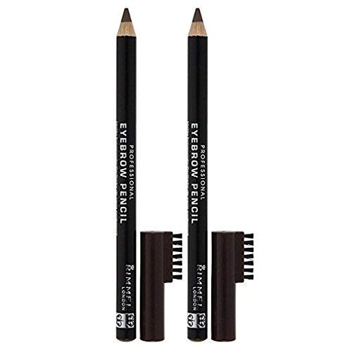 Rimmel London Professional Eyebrow Pencil - Dark Brown - 2 pk