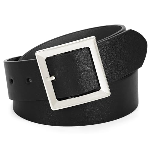 Women Leather Belt Fashion Waist Belt for Jeans Pants Dresses Ladies Belt with Gold Silver Buckle4