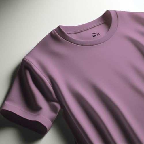 Image of NOBERO 100% Cotton T Shirts for Men Stylish | Regular Fit | Solid T Shirts for Men 180 GSM Combed Cotton | Round Neck Half Sleeve