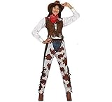 FIESTAS GUIRCA Disfraz de vaquero para mujer adulta talla 38 - 40