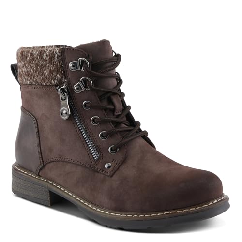 PATRIZIA Women's JADELYN Hiker Booties with Sweater-Knit Collar, Metal Eyelets, and Zipper Closure2