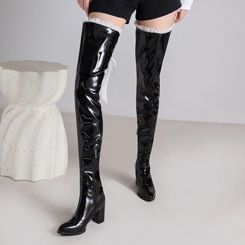 Bottes de pôle danse stables à talon épais pour éviter les douleurs - 3