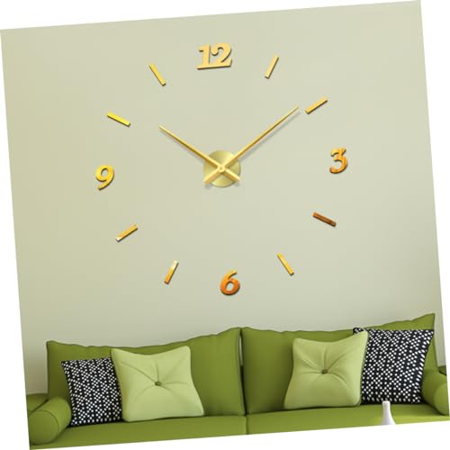 Horloge murale sans pile incluse Cabilock en métal à lecture facile - 4