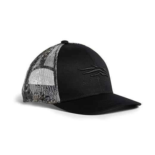 SITKA Gear Men's Icon Mid Profile Trucker Cap, Sitka Black/Elevated II - One Size Fits All