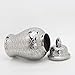ROBMET Silver Ginger Jars with Lid, Handcrafted and Hand Painted Decorative Ceramic Jar Vase for Home Decor，Carved Patterned Temple Jar (Size : Large)