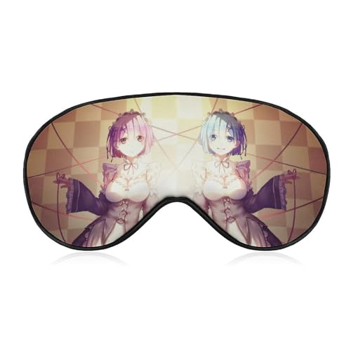 リゼロ レム Re ゼロから始める異世界生活 アイマスク 睡眠用アイマスク 遮光率99.99%以上 目隠し シルク アイピロ 眼罩 睡眠グッズ 快眠 安眠 圧迫感なし 通気性