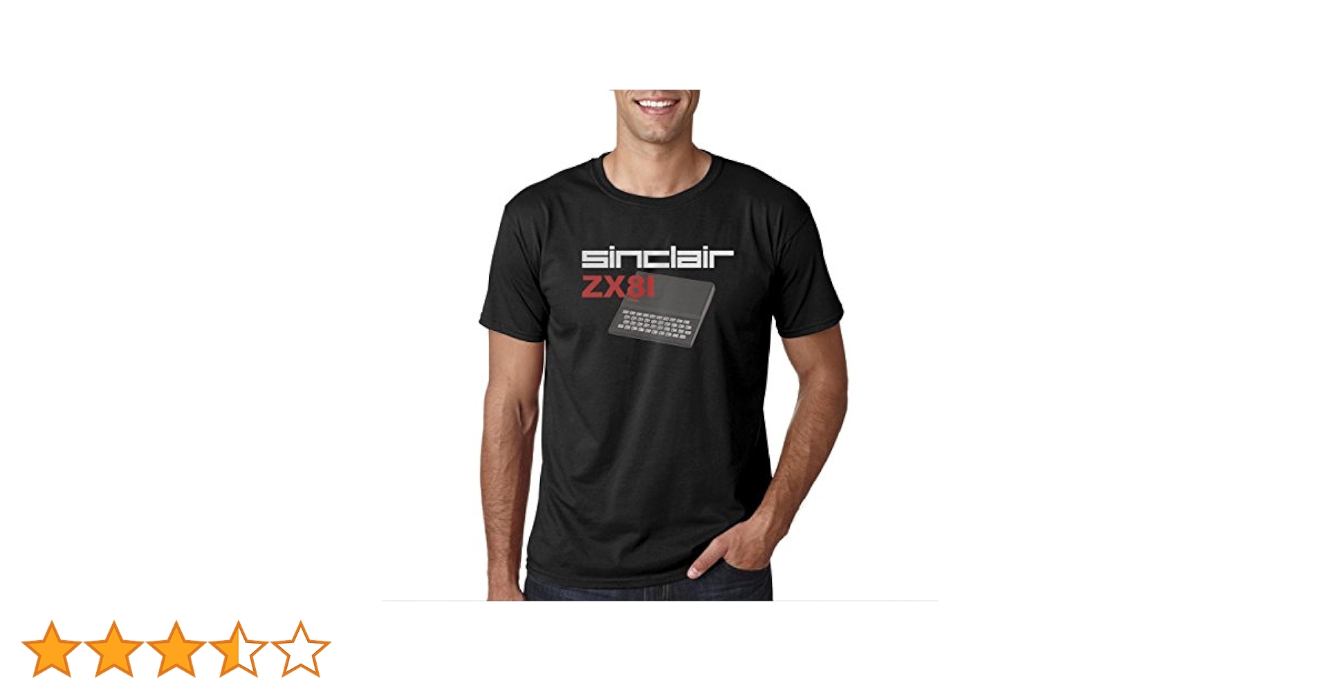 Sinclair ZX81 Vintage Computer T Shirt (M) Black : Amazon.co