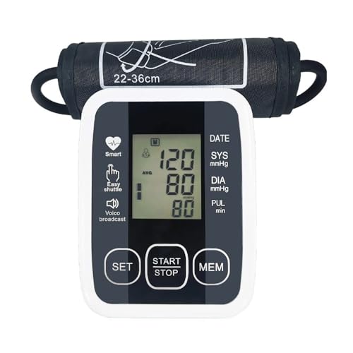 FONCBIEN Blood Pressure Monitor, Upper Arm Blood Pressure Machines with Adjustable Arm Cuff Large Display 2x99 Reading Memory BP Machine for Home Use