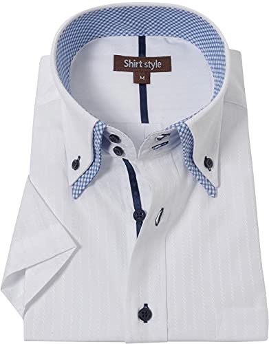 �V���c�X�^�C���ishirt style�j���C�V���c ���� �����Y �X�}�[�g �{�^���_�E�� �N�[���r�Y/WHT-545/M