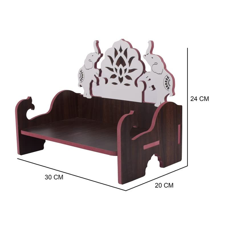 YIXT Acrylic & Wooden Small Temple for Home – 24×30×20 CM | Compact MDF Pooja Mandir with Acrylic Design | Tabletop Puja Ghar for Home & Office 2