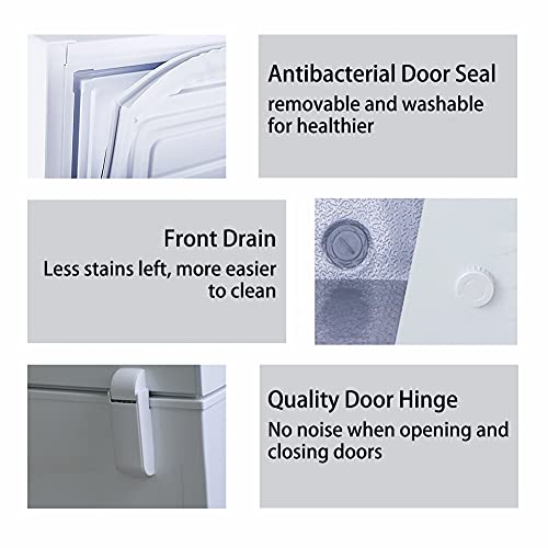 Smad Chest Freezer 5 cu ft Mechanical Control with Removable Basket Top Open Door Deep Freezer, 6.8℉ to -4℉, Free Standing, White