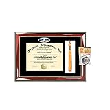 Indiana State University Tassel Diploma Frame ISU Campus Picture Double Degree Plaque Tassel Holder Framing Graduation Gift Bachelor Master MBA Doctorate PHD Certificate Case