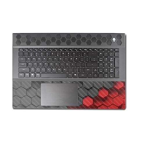Image of MightySkins Carbon Fiber Skin Compatible with Alienware M18 R1 (2023) Full Wrap Kit - Two-Tone Hex | Protective, Durable Textured Carbon Fiber Finish | Easy to Apply & Change Styles | Made in The USA