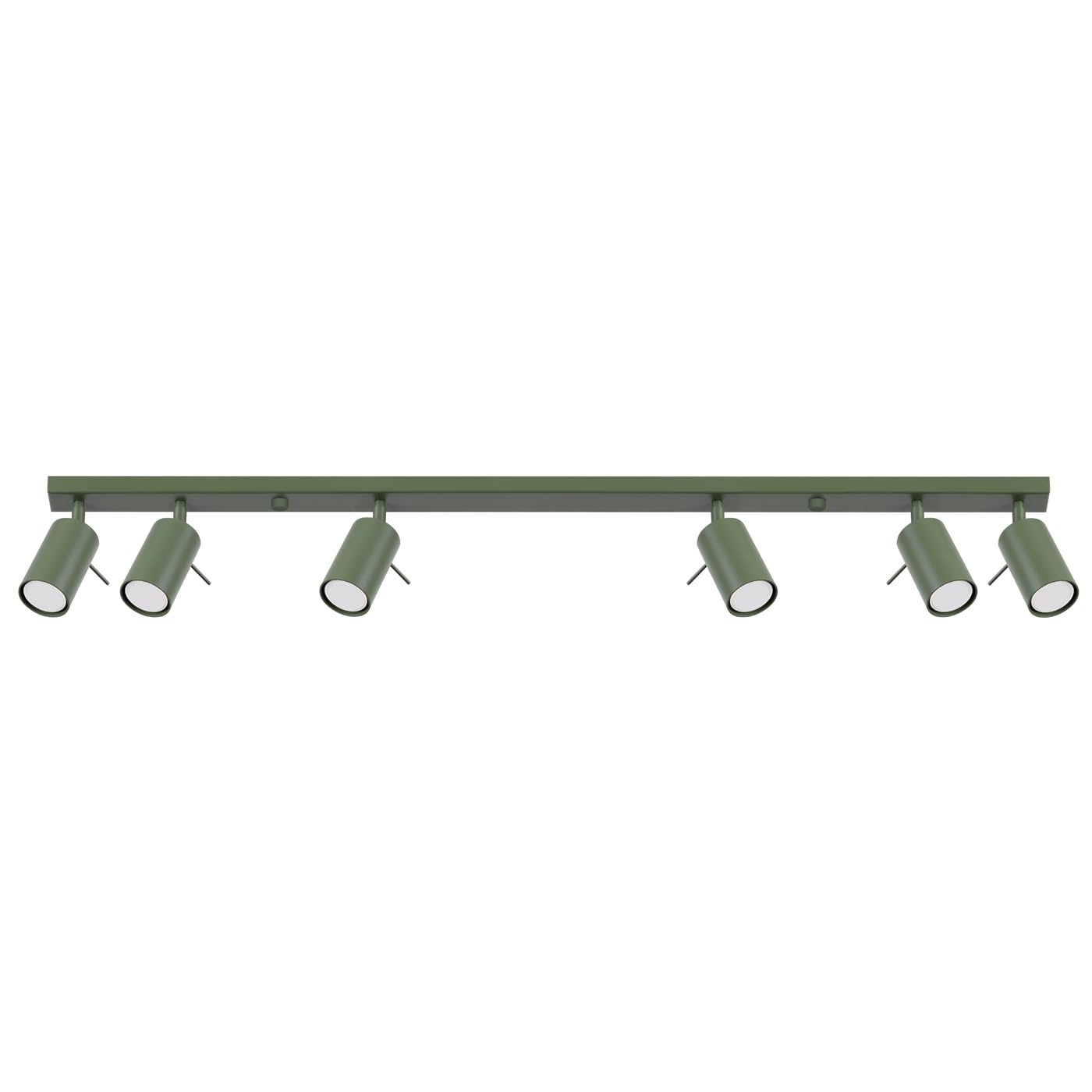 SOLLUX lighting Lampada da soffitto plafoniera faretto da soffitto acciaio 6 fiamme lampada LED lampadina 4000K verde oliva Briix