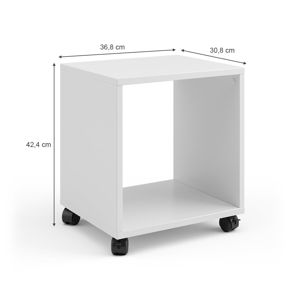 Vicco Rollcontainer für Faltbox Bürocontainer Aktenregal Büroregal Aktenschrank (1 Fach)