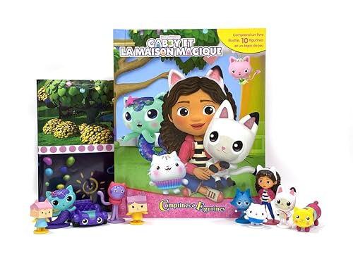 Gabby et la Maison Magique Comptines et Figurines - Livre illustré, 10 figurines, tapis de jeu