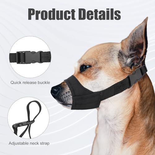 Maulkorb für Kleine und Mittelgroße Hunde mit Kurzer Schnauze, Maulkorb Gegen Beißen Dog Muzzle für Chihuahua Shih Tzu, Schnauzenumfang 8,9-10,8cm