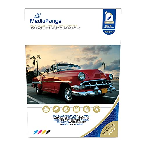 Papel Fotografico A3 Brillo Marca MediaRange