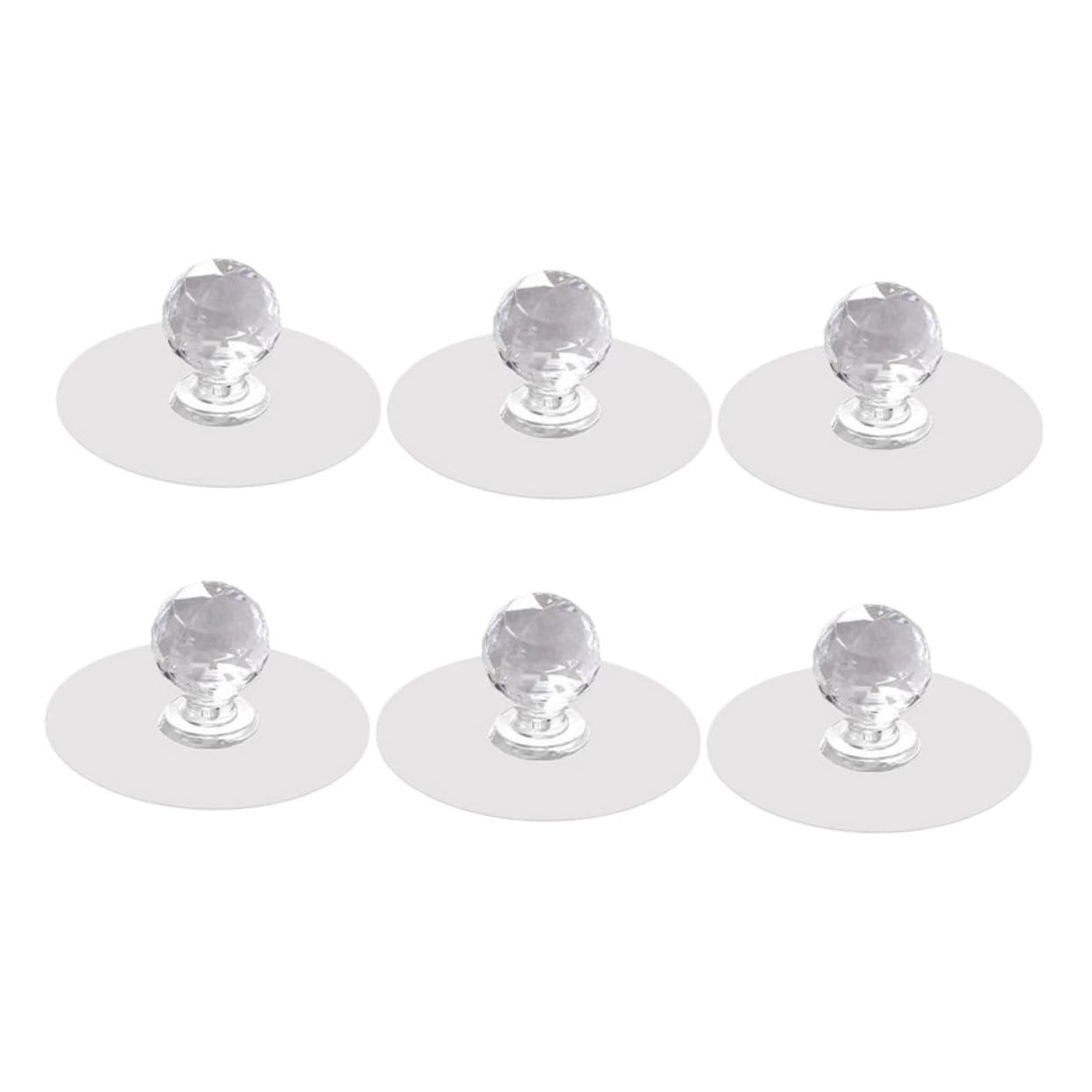 Poignées de porte placard armoires Lurrose acrylique blanc sans poinçon pour tiroir commode