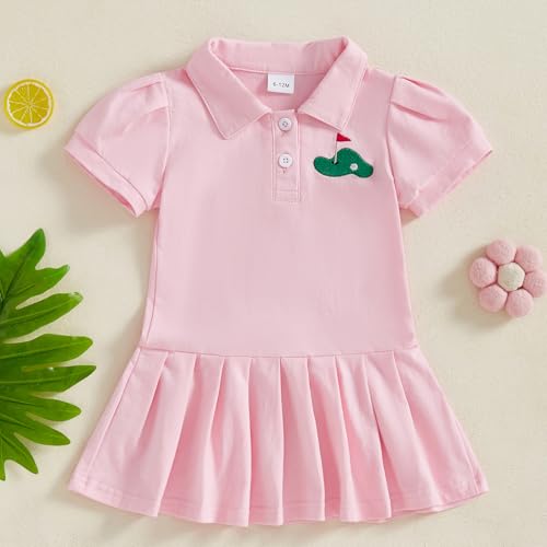 Chloefairy Kids Toddler Baby Girl Golf Outfit Golf Polo Dress Short Sleeve Hole in One Golf Summer Tennis A Line Dresses2