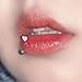 POYAMUSE Heart Horseshoe Lip Ring Piercing Jewelry, Cute and Stylish DIY Fashion Accessory for Women, Trendy Lip or Nose Piercing - Pink 8mm