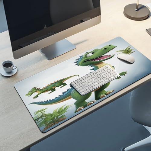 Tapis de bureau imperméable dinosaure grand format pour protéger le plan de travail de gaming