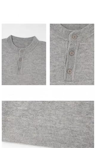 Round Neck Long Sleeve Pullover Soft Touch Henley Sweater for Men and Women Winter3