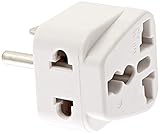 CKITZE BA-5AN Grounded Universal 2 in 1 Plug Adapter Type A/B for USA, Canada, Brazil, parts of Japan & more - CE Certified
