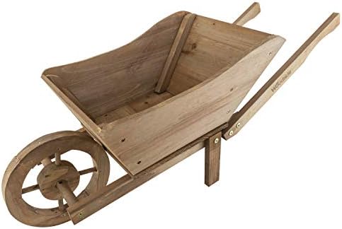 Woodside Wooden Ornamental Garden Plant/Flower Wheel Barrow Planter/outdoor