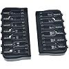 KAISH Black 6 String Guitar Fixed Bridge Electric Guitar Hardtail Bridge for Strat/Tele Guitars