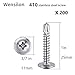 Wensilon（200pcs）#8×1”for Sheet Metal Self-Tapping Screws 410 Stainless Steel Truss Head High-Strength Quick Tapping Screws