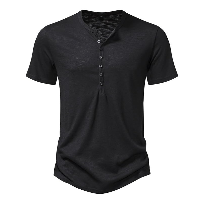T-Shirt de Sport Col en V en Polyester Respirant pour Homme