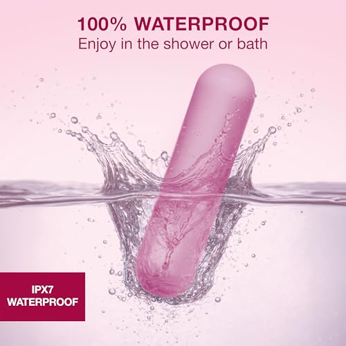 Image of plusOne Bullet Vibrator for Women, Mini Vibrator Made of Body-Safe Silicone, Fully Waterproof, USB Rechargeable, Sex Toy Personal Massager with 10 Vibration Settings, Light Pink