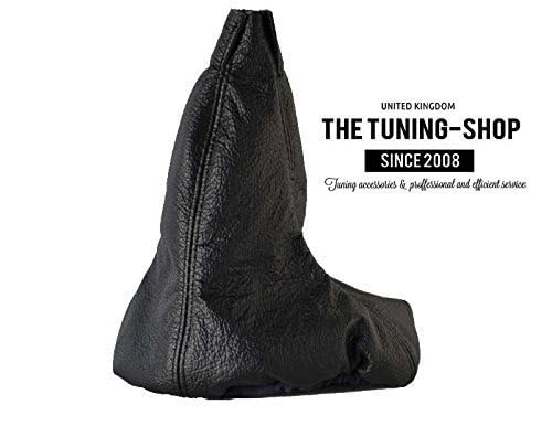 The Tuning-Shop Ltd for Saab 95 9-5 1997-2010 Manual Shift Boot Shift Boot Black Italian Leather with Black Stitch