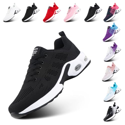 Hitmars Zapatillas Deporte Mujer Running Deportivas Sneakers Gym Calzado Deportivo Zapatillas Tenis Correr Sport Zapatos Deportivos Negro-2 EU36
