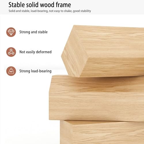 Caja de almacenamiento rectangular de madera contenedor móvil 40x40x45cm dormitorio 4