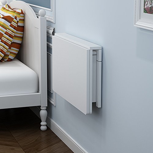 Mesa Plegable Plegable de Pared Mesa de Comedor Mesa de Centro Mesa de Trabajo Space Saver Fold Convertible Blanco (Tamaño : 100 * 40cm)