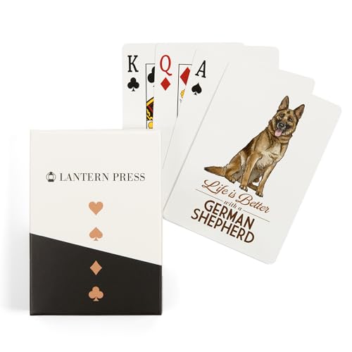 Baraja de Cartas Poker Lantern Press Pastor Alemán