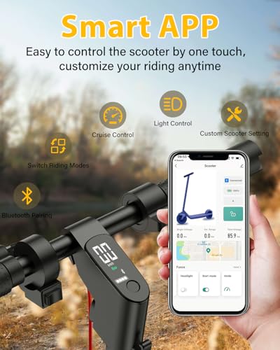 DXH Electric Scooter for Adult – 500W Motor, Max 21 Miles