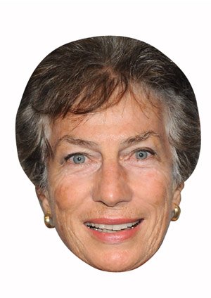 FoxyPrinting Virginia Wade Celebrity Cardboard Party Face Mask Fancy Dress