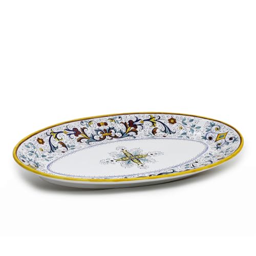 RICCO DERUTA DELUXE: Handcrafted Italian Ceramic Extra Large Oval Platter