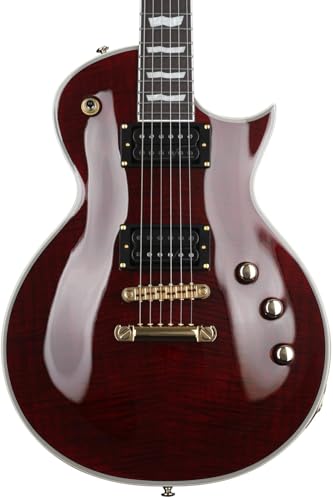 ESP LTD Deluxe EC-1000T CTM Electric Guitar, See Thru Black Cherry