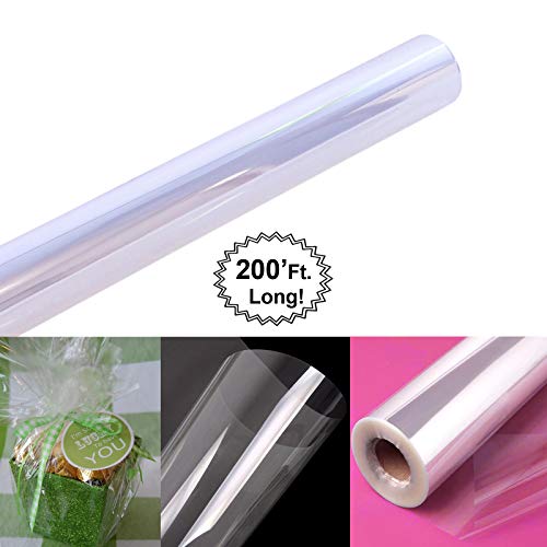 Clear Cellophane Wrap Roll | 200’ Ft. Long X 16” in. Wide |