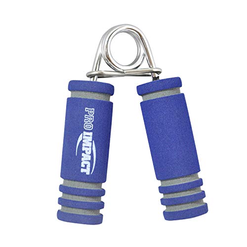 Pro Impact Hand Grip Wrist Strengthener/Grip Strength Trainer for Home Workout/Finger Exercise/Forearm Stretcher/Stress Relief- Adjustable Resistance, Heavy Duty, Non-Slip, Foam Handles