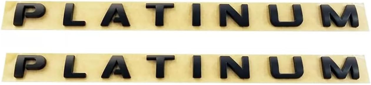 2pcs Platinum Door Rear Emblem 3D Badge Nameplate Sticker Logo Letter Decal Replacement for Expedition 150 250 350 (Matte)