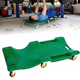 Creepers Automotive, 40 pulgadas, ruedas con reposacabezas acolchado y bandejas de herramientas duales, cuerpo ergonómico de polietileno de alta densidad moldeado por soplado, enredadera mecánica para