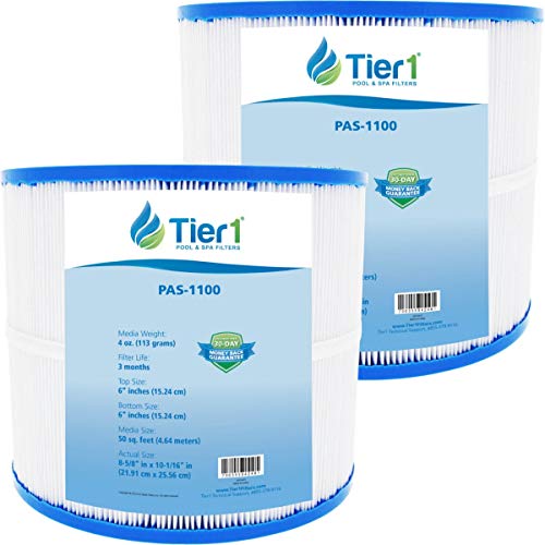 Tier1 Pool & Spa Filter Cartridge 2-Pk | Replacement For Pentair R173213, Clean & Clear 50, Predator 50, Pleatco Pap50-4, Filbur Fc-0684, Unicel C-9405 And More | 50 Sq Ft Pleated Fabric Filter Media #TOP13