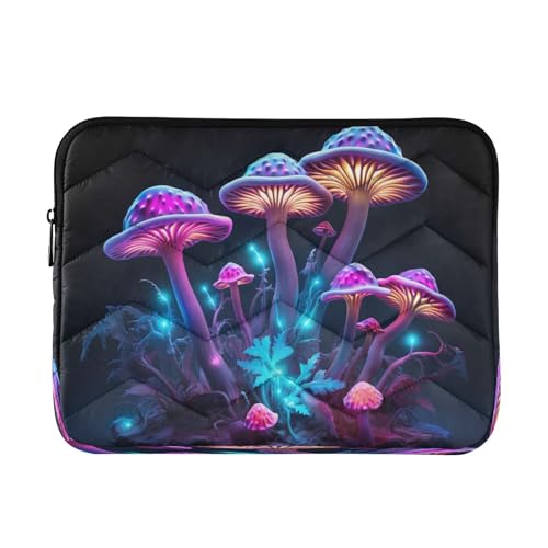 Funda para portátil de 13-14 pulgadas con diseño hongo púrpura