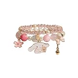 NIQIPOK Cartoon Elastic Crystal Beaded Bracelets Kawaii Bracelets Set for Friendship Jewelry (P)