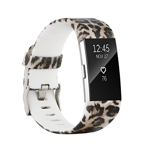 Fit-power - Correa de repuesto para Fitbit Charge 2, accesorio ajustable para pulsera de actividad física Fitbit Charge 2, pequeña y grande, Pattern D, Large Size